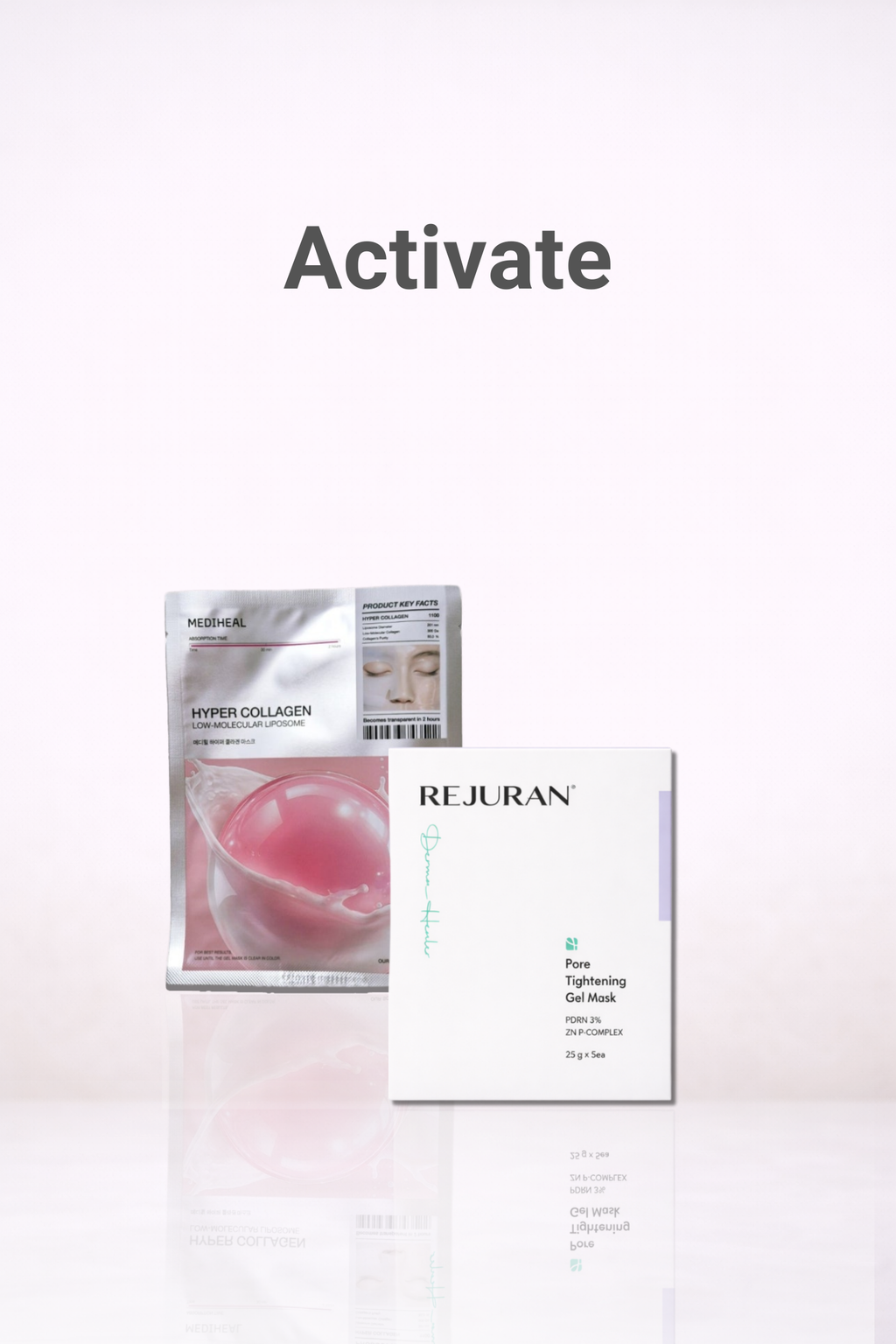 Step 1 activate sheet mask in the Korean firming and support ritual for skin preparation and hydration