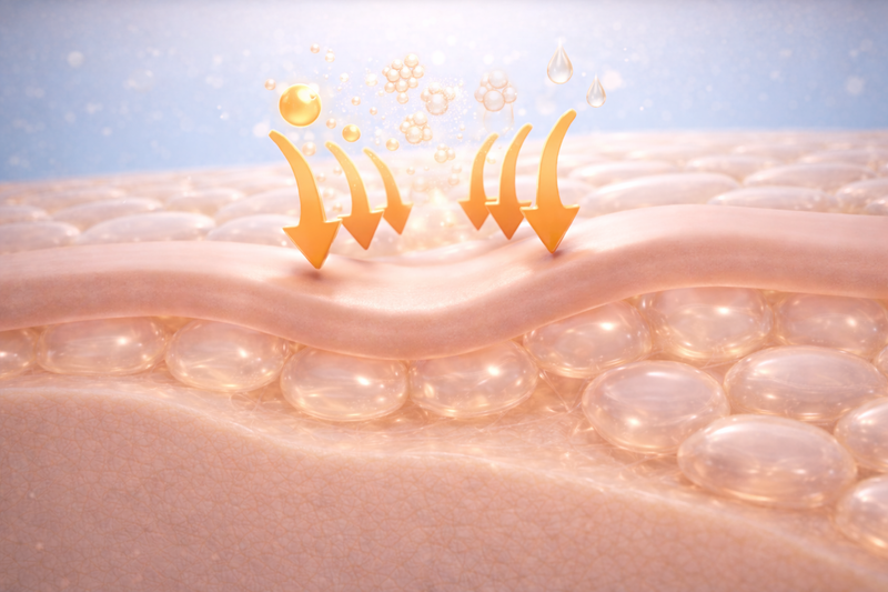 Skin effect illustration representing the Activate step of the Firming & Support ritual