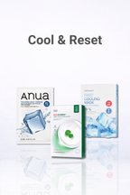 Step 1 cool reset sheet mask in the Korean post-workout cooling ritual to help calm and refresh heated skin