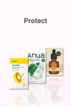 Step 1 protect sheet mask in the Korean travel reset ritual to help protect skin from dryness and travel stress